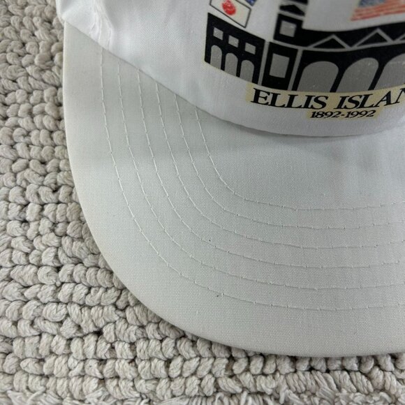 Vintage Ellis Island Snapback Trucker Hat OSFA Graphic Cap 100 Year Anniversary - Picture 9 of 11